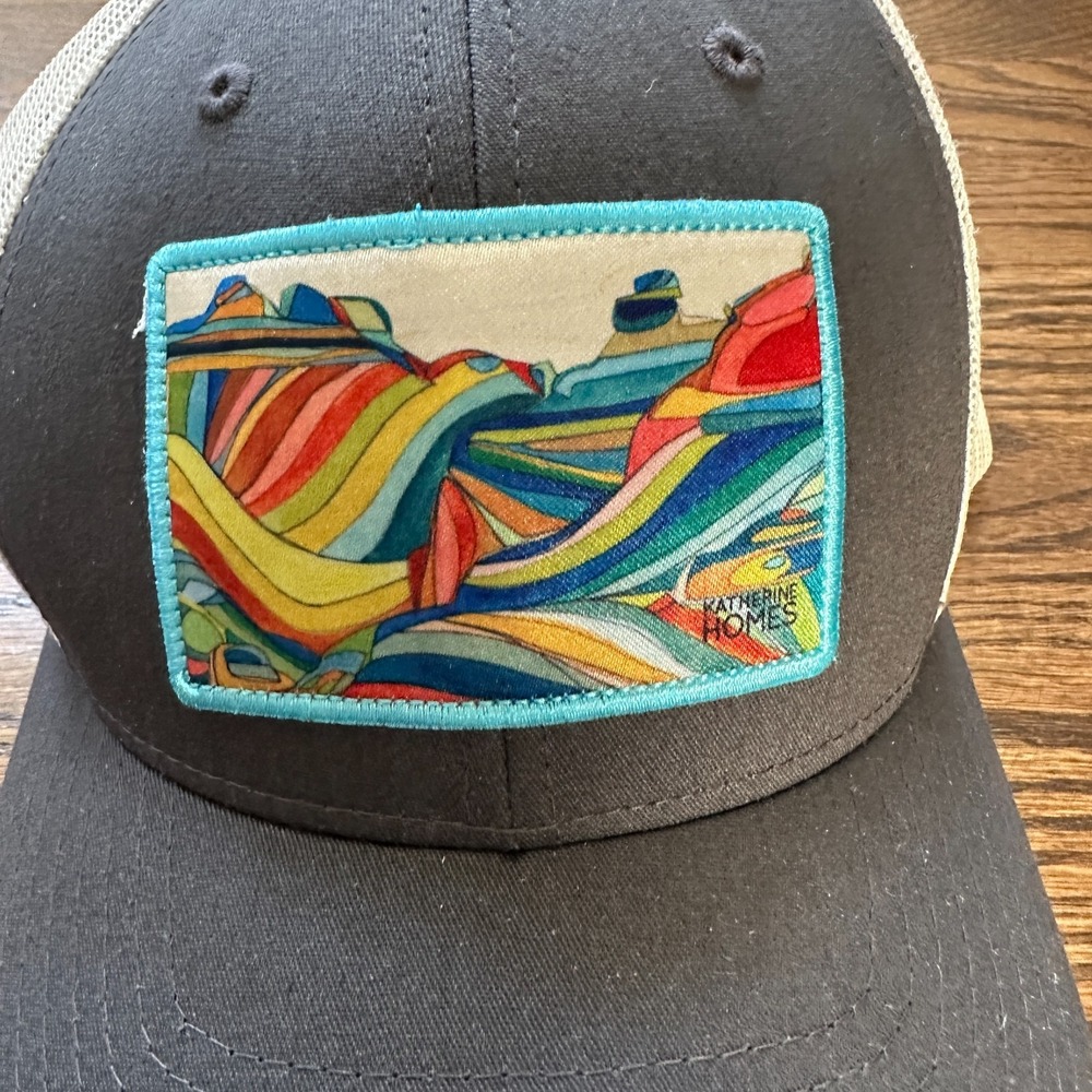 Katherine Homes Eldorado Canyon Trucker Baseball Hat Blue White Snapback OS - Picture 2 of 10